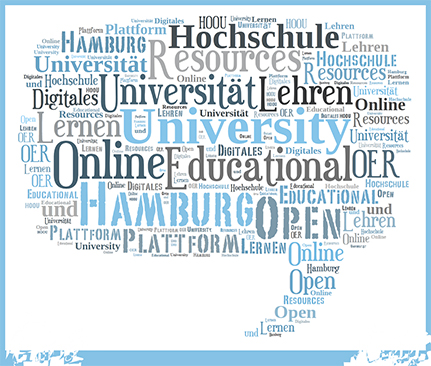 Noch im Laufe des Jahres 2015 soll die Hamburg Open Online University an den Start gehen – mit Beteiligung der Hamburger Hochschulen. Grafik: tagxedo.com 