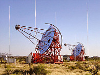Forscher und Forscherinnen messen mithilfe von Teleskopen kosmische Strahlung. Foto: H.E.S.S. collaboration