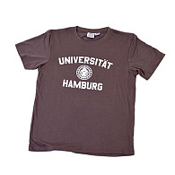 Bequem zu tragen und Fairtrade-zertifiziert: T-Shirts mit UHH-Siegel. Foto: UHHMG 