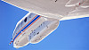 Unter dem Rumpf des Flugzeugs befindet sich der „Belly Pod“, in dem die Messinstrumente von HALO untergebracht sind. Foto: DLR (CC-BY 3.0)