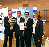 Das GO-Bio-Team: (v.l.) Ulrich Rabausch, Dr.-Ing. Henning Rosenfeld, Dr. cand. Michael Raven, Dr. Nele Ilmberger, Foto: TuTech