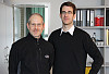 Austauschdozent Prof. Dr. Michael Keevak (li.) mit seinem Gastgeber, Jun.-Prof. Dr. Ralf Hertel. Foto: UHH/Bartling

