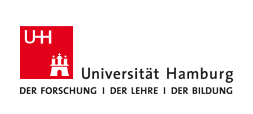 Logo der Universität Hamburg. Es besteht aus einem roten Quadrat mit Hamburg-Wappen und UHH-Schrift sowie dem Text: Universität Hamburg. Der Forschung, der Lehre, der Bildung