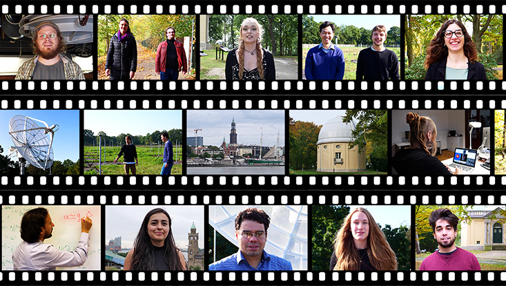 Zusehen ist eine Fotoreihe in Form einer analogen Diashow. Auf den Fotos sind unterschiedliche Personen abgebildet.