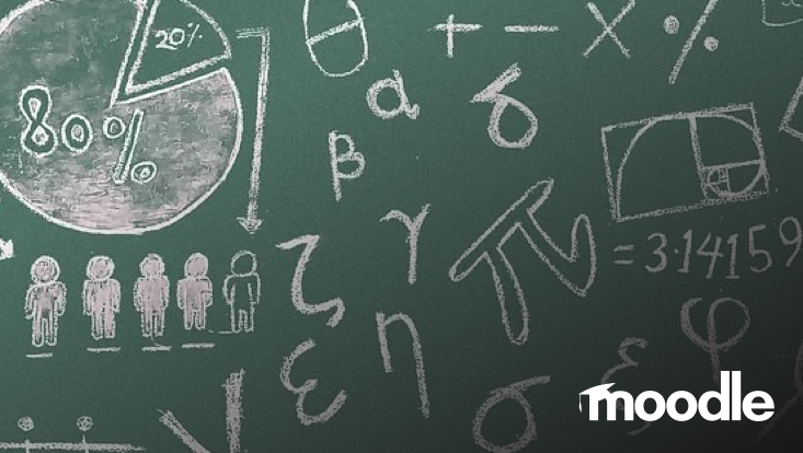 Zahlen und Symbole auf einer Tafel