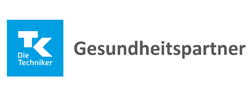 TK-Logo mit dem Zusatz: Gesundheitspartner