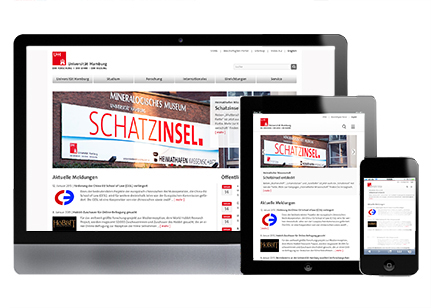 Seit Ende Dezember ist die Website der Universität Hamburg auch für mobile Endgeräte optimiert. Foto: UHH/Schoettmer