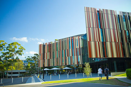 Die Bibliothek der Macquarie University in Sydney gilt als die modernste Universitätsbibliothek Australiens. Die Kooperation der Universität Hamburg mit der Macquarie University soll in Zukunft weiter ausgebaut werden. Foto: Macquarie University/FJ Gaylor