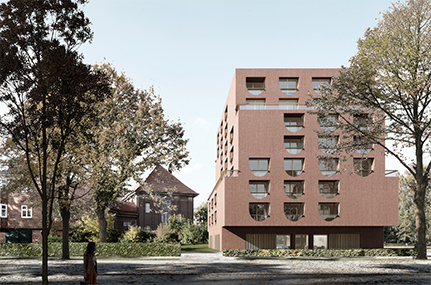 So sieht die Außenfassade des Siegerentwurfs für das Internationale Apartmenthaus der Universität Hamburg aus. Bild: Buchner Bründler Architekten (bloomimages) 