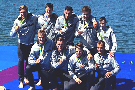 Maximilian Munski, der an der Universität Hamburg Lehramt für Sonderpädagogik studiert, hat in Rio Silber geholt mit dem Deutschland-Achter im Rudern. Foto: Olympiastützpunkt Hamburg-Schleswig-Holstein