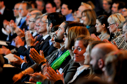 Mehr als 640 Teilnehmerinnen und Teilnehmer kamen ins Curio-Haus, um an der Campus Innovation, dem Konferenztag Studium und Lehre und der Jahrestagung des Universitätskollegs teilzunehmen. Foto: Christian Barth/MMKH