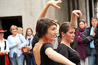 Die Flamenco-Tänzerinnen zeigten ihr Können und begeisterten die Zuschauerinnen und Zuschauer im „Pferdestall“. Foto: UHH/Sukhina