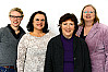 Die Stabsstelle Gleichstellung (v.l.): Sarah Lahl, die Gleichstellungsbeauftragte der Universität Prof. Dr. Bullinger, Marie Krimmer und Christa Vogt, Foto: UHH/Baumann