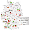 Karte zur Exzellenzinitiative in Deutschland, Grafik: CC, Lencer